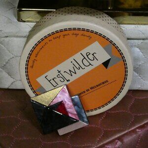 Erstwilder Art Deco Revival Geometric Shape Brooch with Box